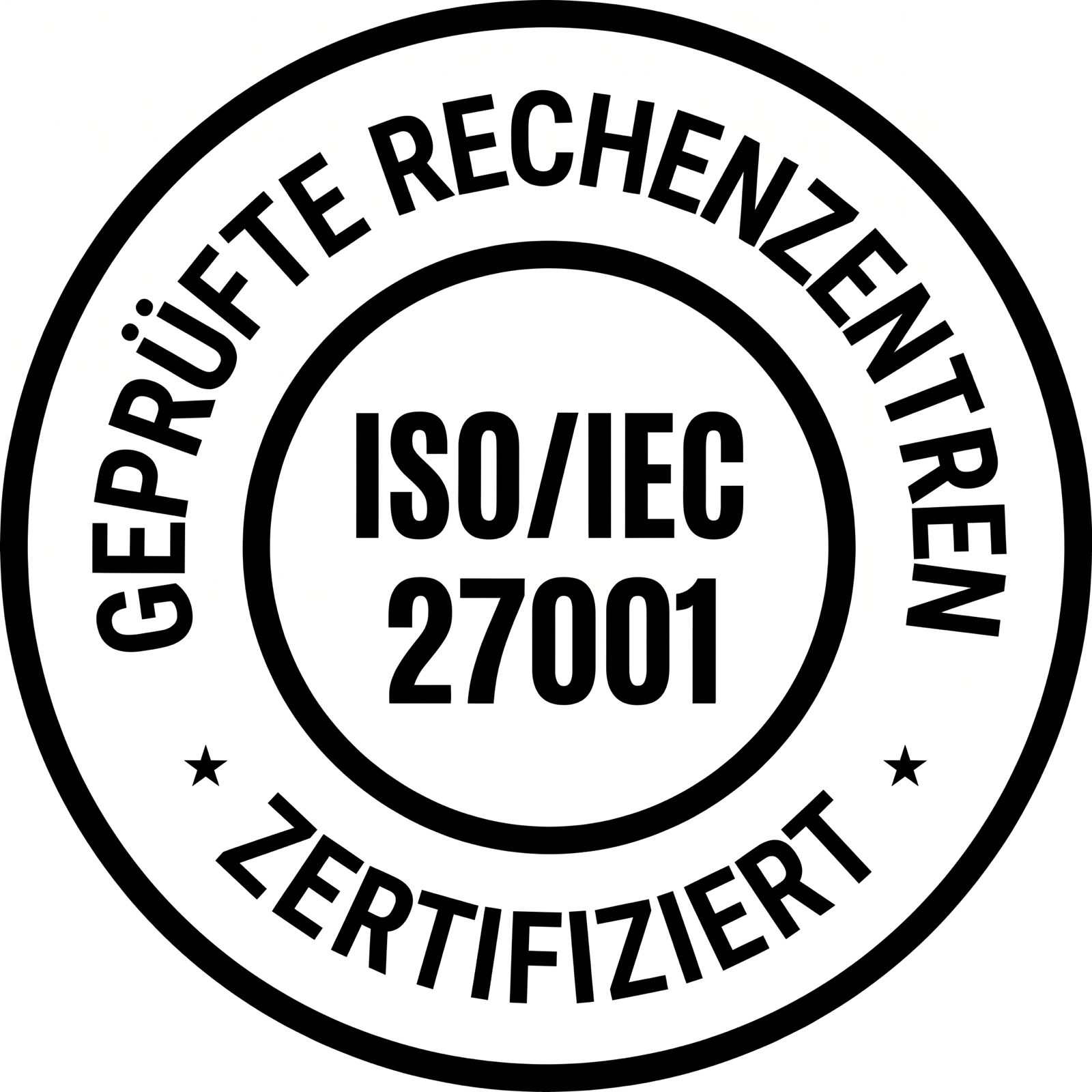Geprüfte Rechenzentren, ISO/IEC 27001 zertifiziert